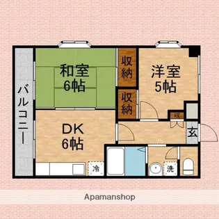 グリーンパーク水谷【101号室】の間取り