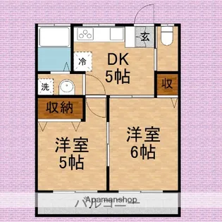 北野コーポ【1階】の間取り