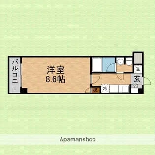 ソレイユ鶴瀬【3階】の間取り