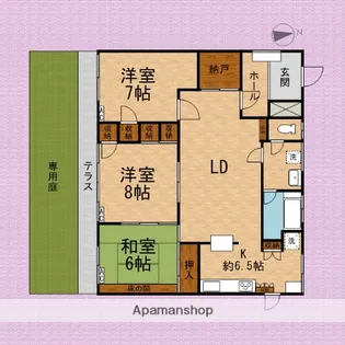 キャステル上福岡【1階】の間取り