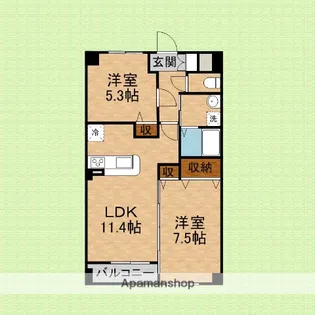 TERAO GARDEN シグマ1【1階】の間取り