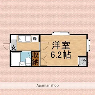 コンパートメント20 B【207号室】の間取り