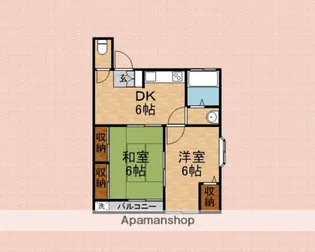 白砂ハイツ【1階】の間取り