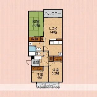 キャピタルマンション志木【2階】の間取り