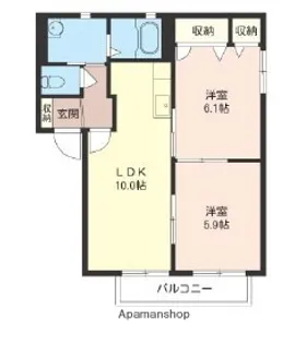 デルニエ【2階】の間取り