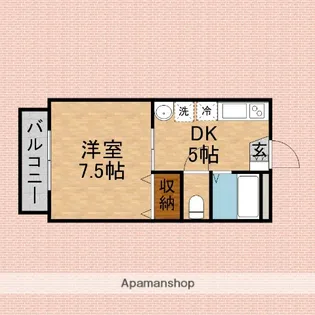 コーポ・ルナⅡ【2階】の間取り