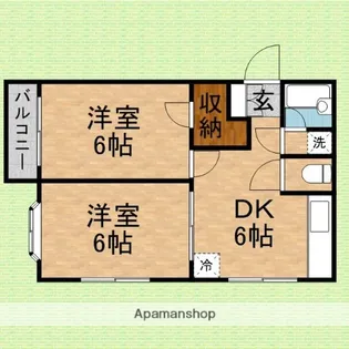 ベルコスモス【106号室】の間取り