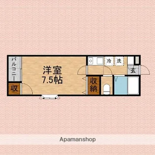 ポアロ【203号室】の間取り