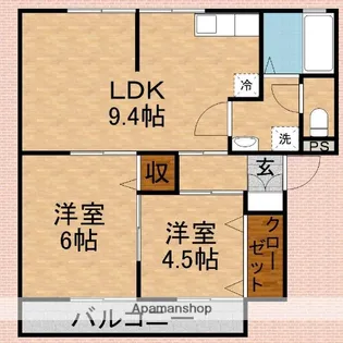 コーポ・シャトル【2階】の間取り
