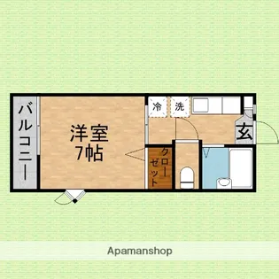 メゾンサチィエール【1階】の間取り
