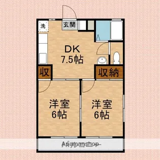 第2ホワイトハイツ【2階】の間取り