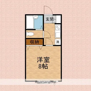 ロッジガーデン木立【1階】の間取り