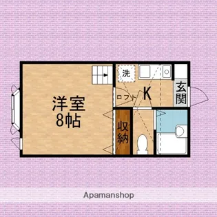 ロッジガーデン木立【2階】の間取り