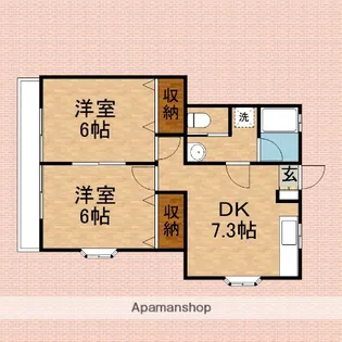 グリーンエイト【1階】の間取り