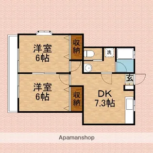 グリーンエイト【1階】の間取り