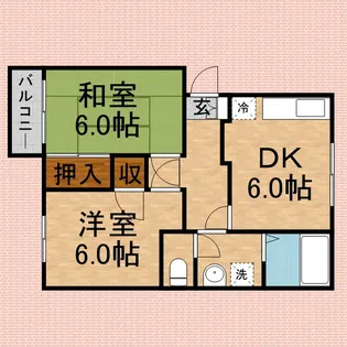 サンフォルムA【203号室】の間取り