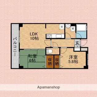 チェスナットガーデン【211号室】の間取り