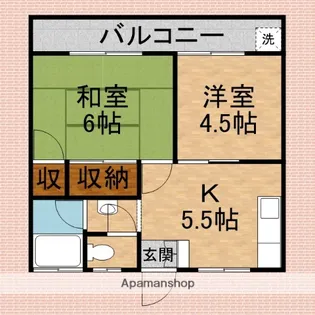 第2コーポおぎわら【2階】の間取り
