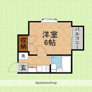 フラット鶴瀬【202号室】の間取り