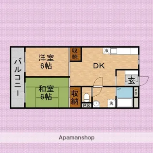 松原マンション【3階】の間取り