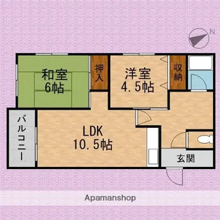 フォルトゥーナ朝霞【1階】の間取り