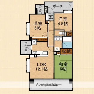 ベルポート新座駅前【15階】の間取り