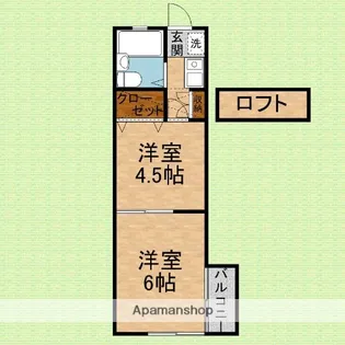 ビサイド【203号室】の間取り