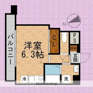 グリュックツアイト【7階】の間取り