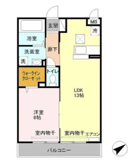 ミカサ スカサ【1階】の間取り