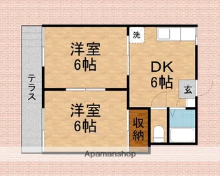 むつみコーポ【102号室】の間取り