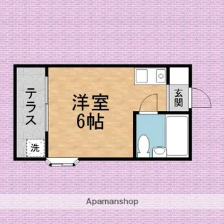 コーポ由利【1階】の間取り