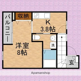 ラフィネY新河岸【1階】の間取り