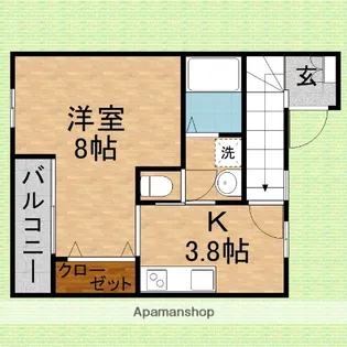 ラフィネY新河岸【2階】の間取り
