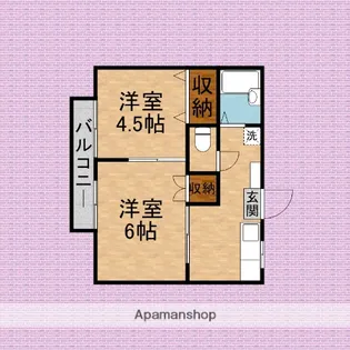 サマックス・シャローム【203号室】の間取り