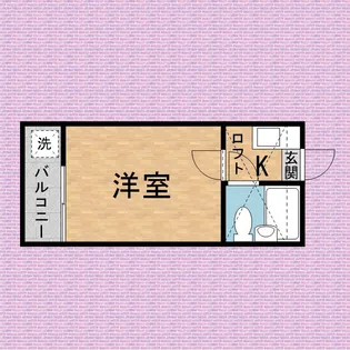 ロジューマン築地【1階】の間取り