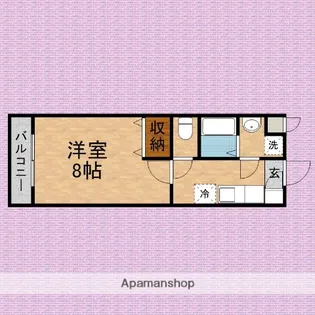 ラ・シャンス【102号室】の間取り