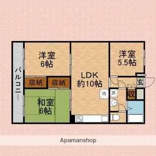 アースリー築地【303号室】の間取り