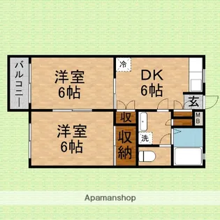 ハイツグランデール【105号室】の間取り