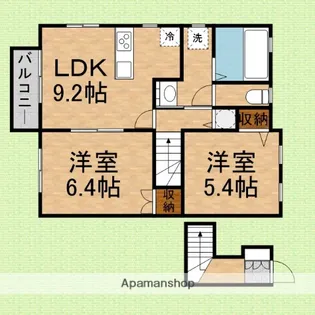 ディアコートふじみ野C【2階】の間取り
