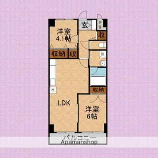 プレジデント1【4階】の間取り