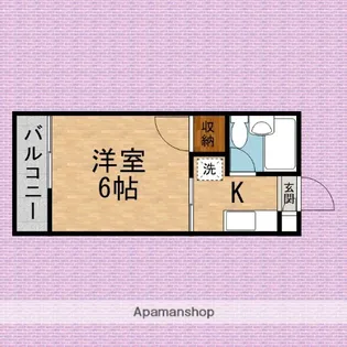 ハイツサイモン【1階】の間取り