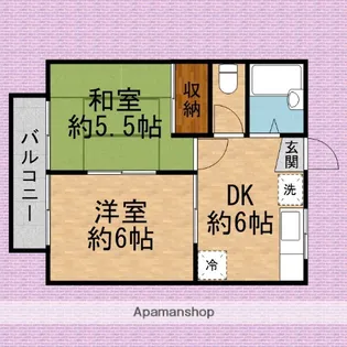 コーポカトレア2号館【1階】の間取り