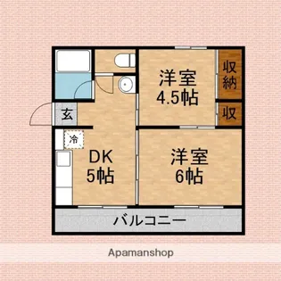 セントラルマンション【4階】の間取り