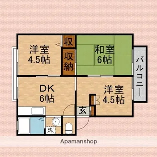 サンヴィレッジA棟【202号室】の間取り