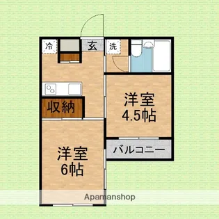 みずほ台宝ハイツ【2階】の間取り