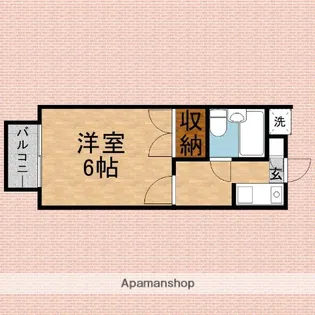 オレンジロード【106号室】の間取り