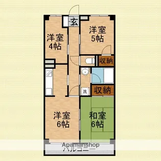ウッディハイム【3階】の間取り