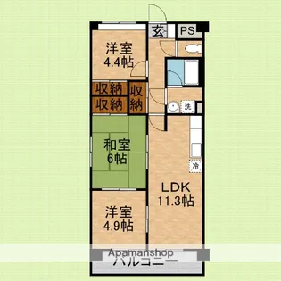 コーラルリーフ志木【3階】の間取り
