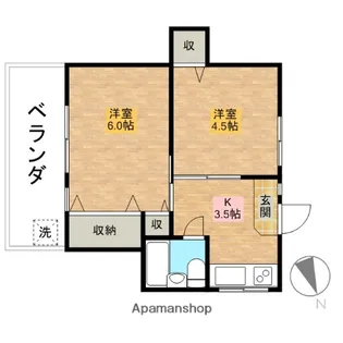 島田マンション【2階】の間取り