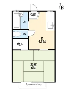 コーポ南台【2階】の間取り